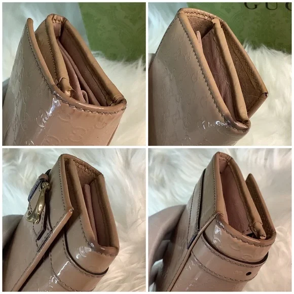 COPY - 🛍 GUCCI Blush Pink Patent Microguccissima Leather Continental Wallet🛍 - Picture 7 of 10